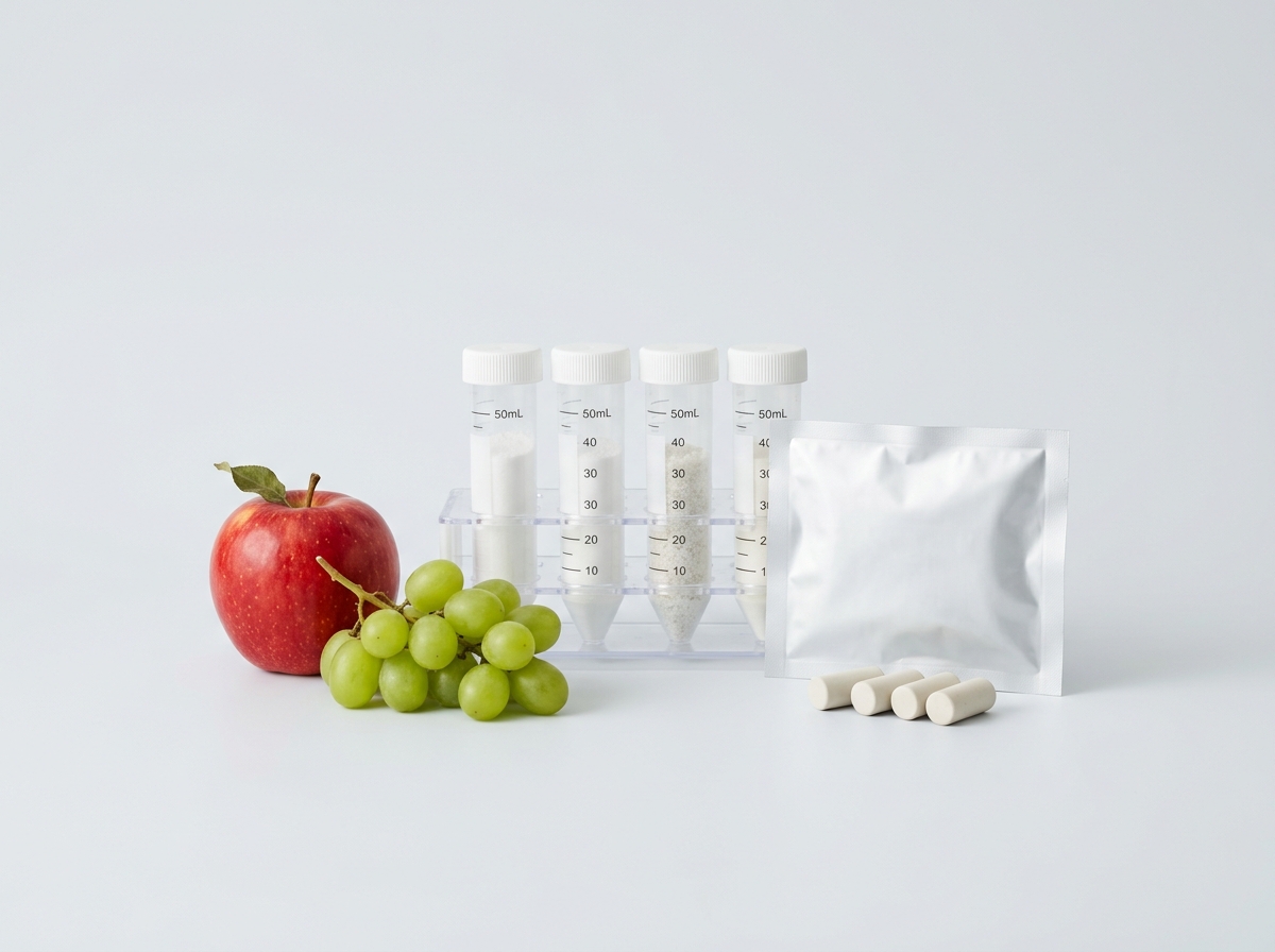 Kit QuEChERS com maçã e uvas — análise de alimentos