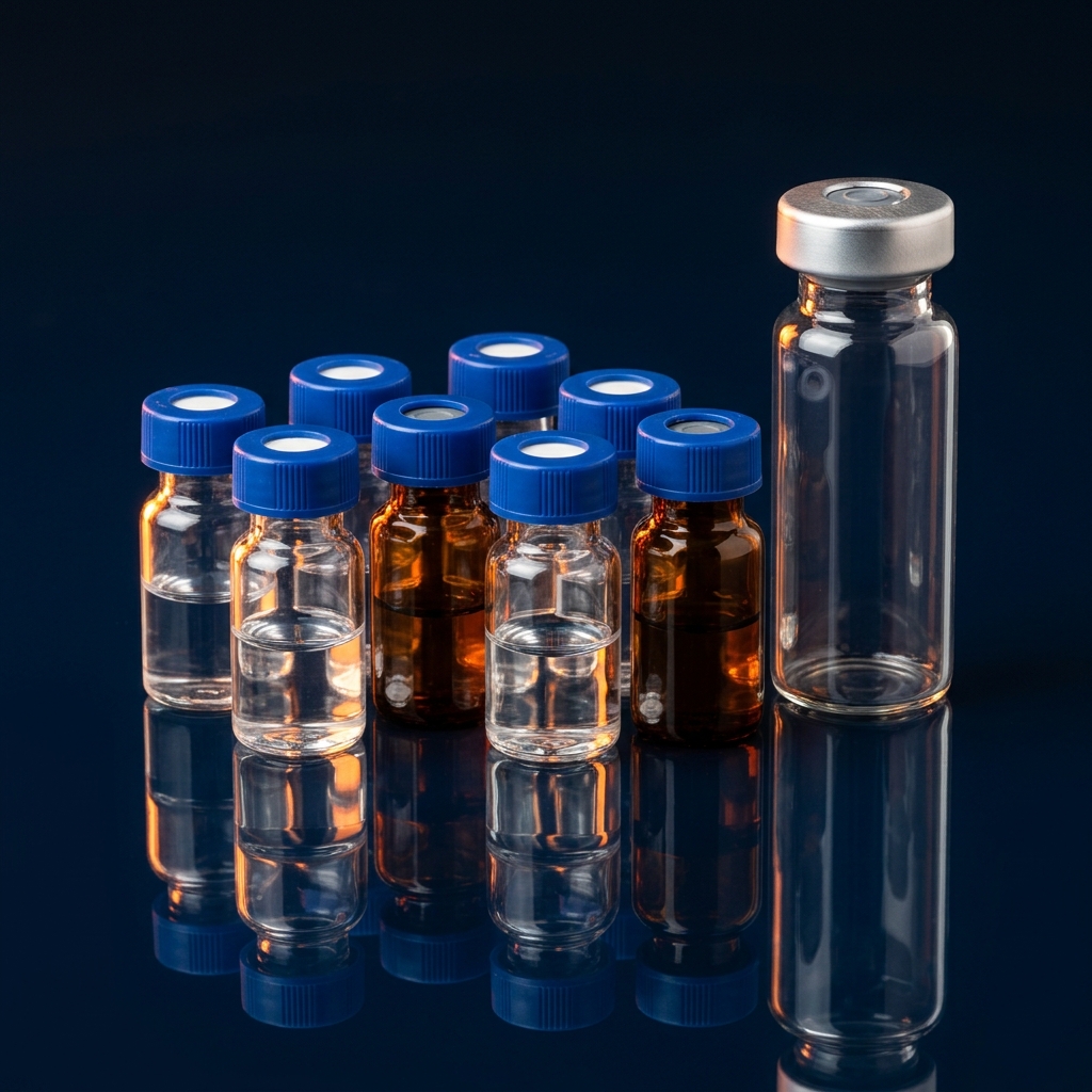 Vials HPLC 2 mL e headspace 20 mL para cromatografia