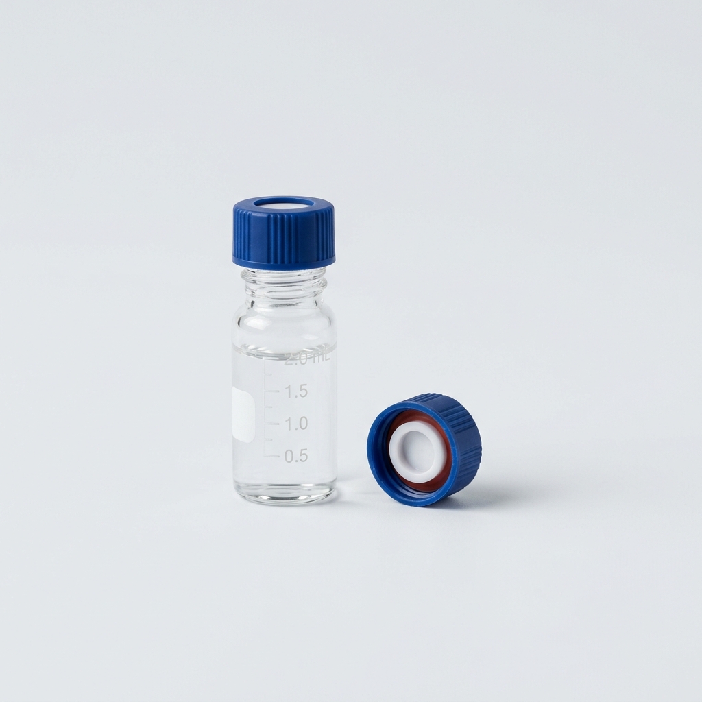 Vials HPLC 2 mL 9 mm com tampa de rosca